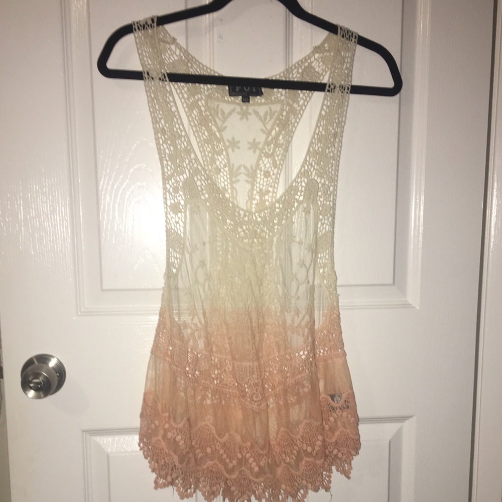 Ombré shear tank top